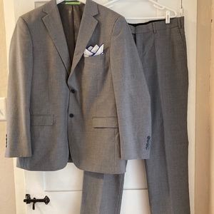 Suit Salvatore Exte Classic Fit Coat 42R / Pants 36R Mens Grey Suit Classic Fit